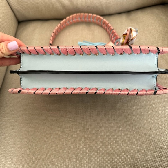 Browns Baby Blue & Pink Leather should Bag - Picture 6 of 8